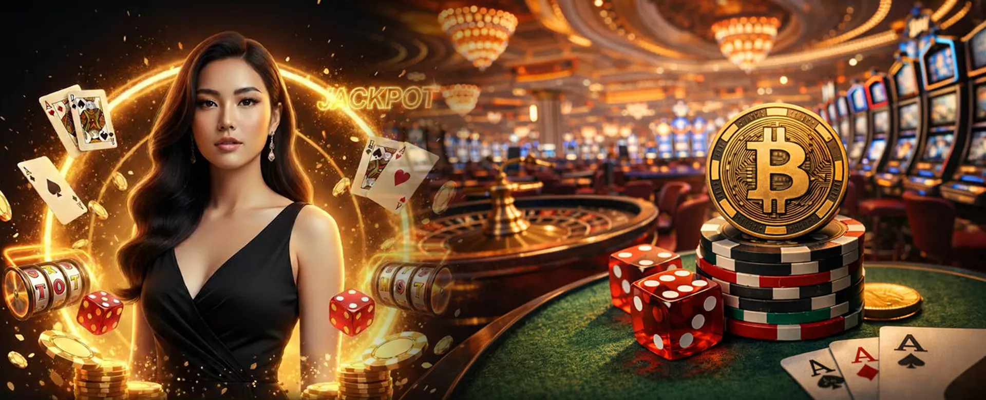 777plus Live Casino dealer with various game elements